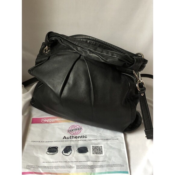 Vintage Coach Parker F0993-13411Boho Bag, Black Leather Shoulder Bag COA - Picture 2 of 10